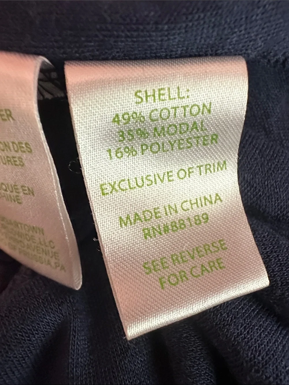 Lilly Pulitzer Navy shell Textured terry cloth pockets V-Neck Large coverup